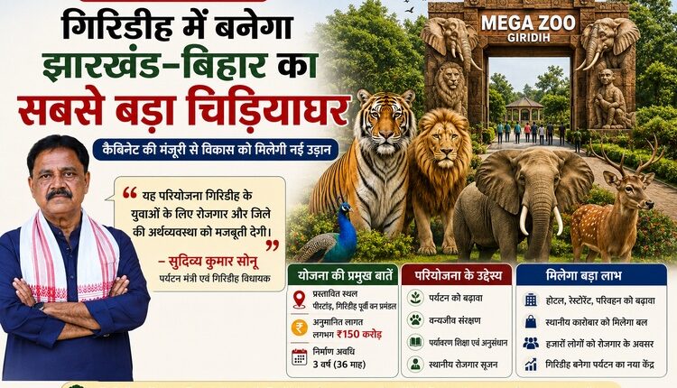 ऐतिहासिक सौगात: गिरिडीह में बनेगा झारखंड-बिहार का सबसे बड़ा मेगा चिड़ियाघर